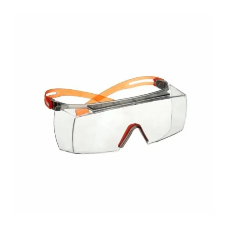 3M Over Spectacles with Orange Frame and Clear Polycarbonate Lenses, ANSI Z87.1-2015 Compliant SF3701SGAF-ORG-EU