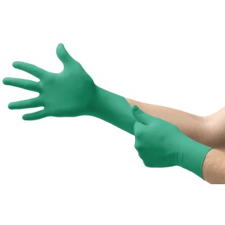 Ansell Green Nitrile Disposable Gloves Size XL 0.12 mm Thickness Chemical Resistant Food Safe Anti-Static 92600100
