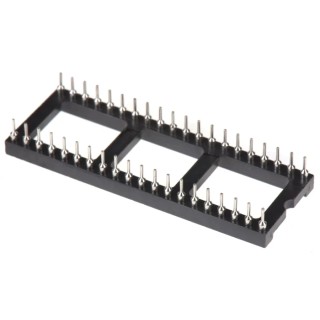 Winslow 2.54 mm Pitch Vertical 40 Way Through Hole Turned Pin Open Frame DIL Socket 5A W30540TTRC