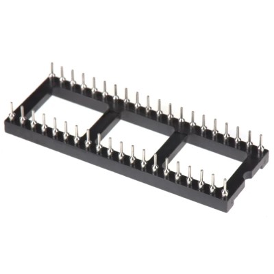 Winslow 2.54 mm Pitch Vertical 40 Way Through Hole Turned Pin Open Frame DIL Socket 5A W30540TTRC