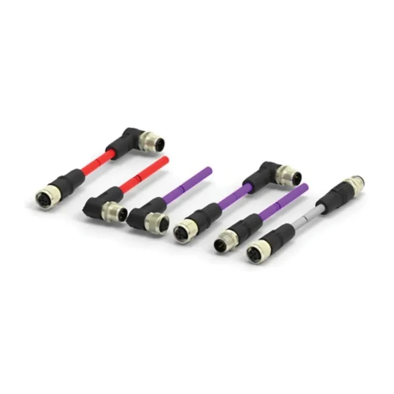 TE Connectivity 4 way M12 to 4 way M12 Bus Cable 1 m, 250V, IP67, Red Jacket TAA545B1411-002