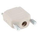 MH Connectors MHDPPK9-LG-K Polyamide Straight D-Sub Backshell, 9 Way Strain Relief Grey MHDPPK-SLIM Series