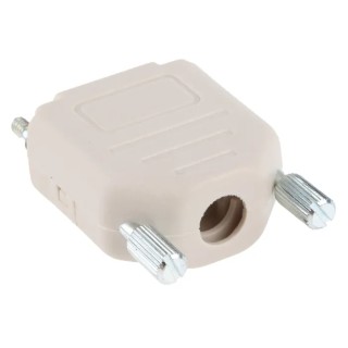 MH Connectors MHDPPK9-LG-K Polyamide Straight D-Sub Backshell, 9 Way Strain Relief Grey MHDPPK-SLIM Series