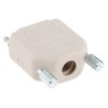MH Connectors MHDPPK9-LG-K Polyamide Straight D-Sub Backshell, 9 Way Strain Relief Grey MHDPPK-SLIM Series