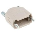 MH Connectors MHDPPK9-LG-K Polyamide Straight D-Sub Backshell, 9 Way Strain Relief Grey MHDPPK-SLIM Series