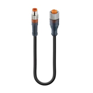 Lumberg Automation Male 3 Way Straight to Female 4 Way M12 Sensor Actuator Cable 600 mm 60V 43687 RSMV 3-RKT 4-3-224/0,6 M