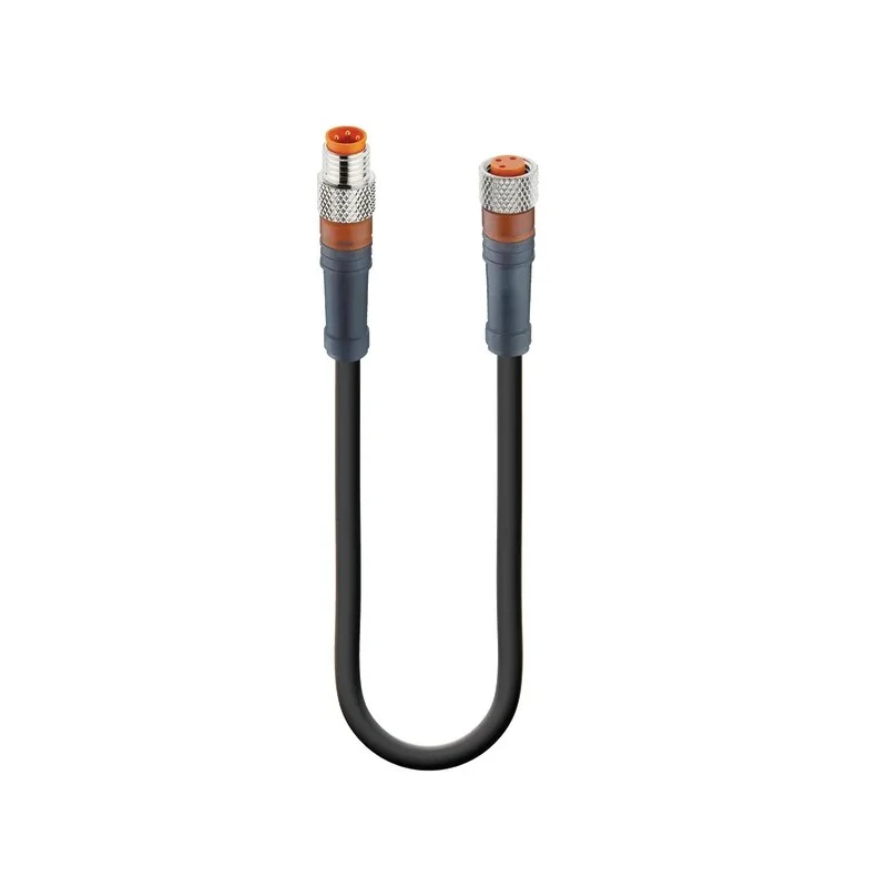 Lumberg Automation Sensor Actuator Cable Male 3 Way Straight to Female 3 Way Straight Polyvinyl 1627 RSMV 3-RKMV 3-294/2 M
