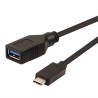 Roline USB 3.0 Female USB Type C to Female USB Type A Cable Black 150mm 11.02.9030-10
