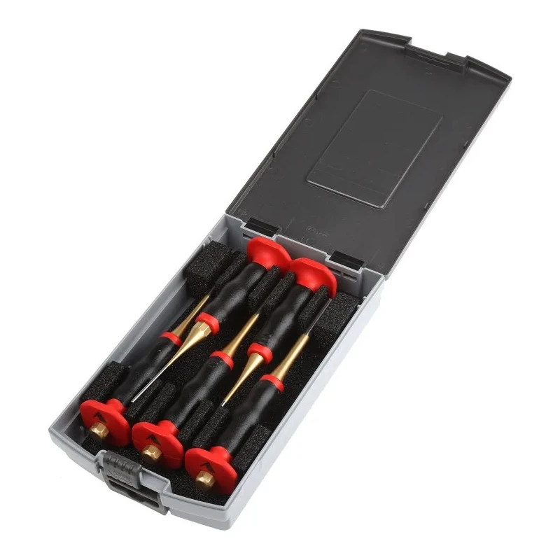 RS PRO 5-Piece Parallel Pin Punch Set, 150mm Overall Length, Conforms to DIN 6450, Model 484-748