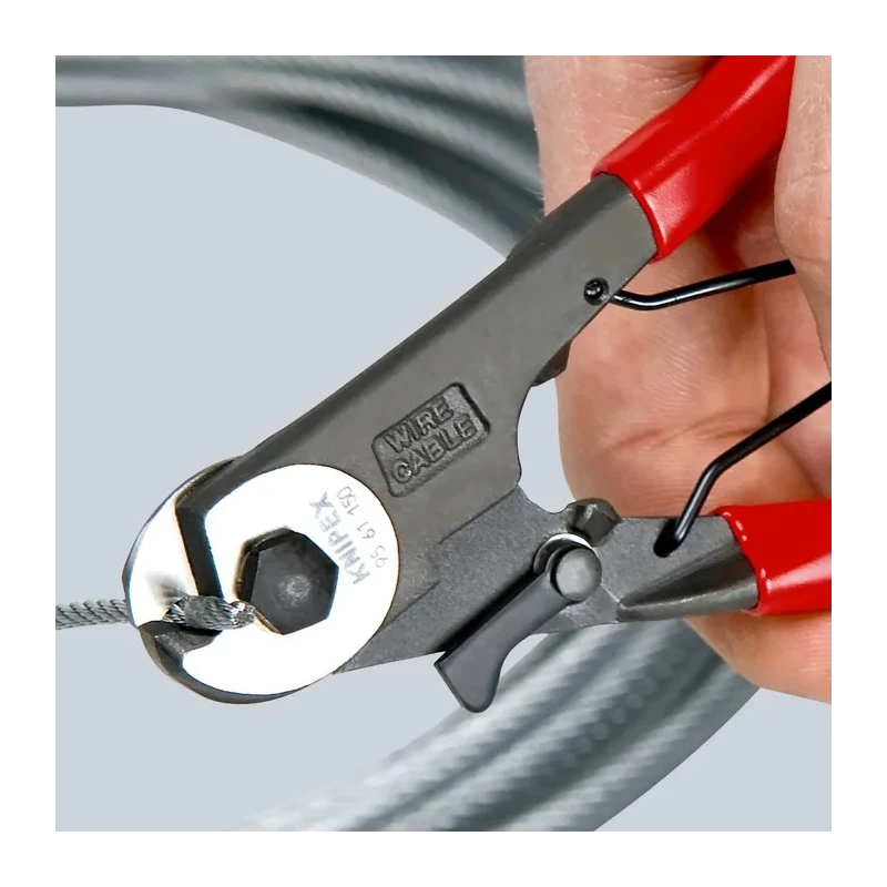 Knipex Straight Cable Shear 150mm, Tool Steel Jaw, High Strength Aluminium Handle 95 61 150
