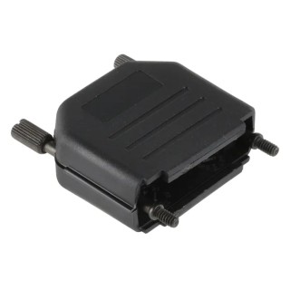 MH Connectors Polyamide Straight D-Sub Backshell 15 Way Strain Relief MHDPPK15-BK-K