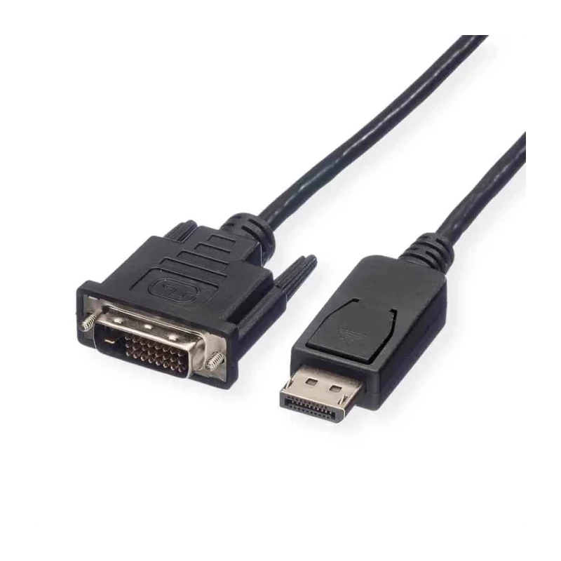 Roline Male DisplayPort to Male DVI-D DisplayPort Cable 1m 11.04.5613-10