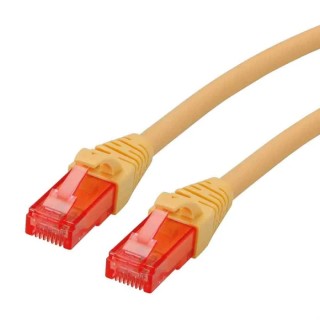 Roline Ethernet Cable 8 Core, Yellow, Unshielded Unscreened, Low Smoke Zero Halogen, 300 mm, Cat6 