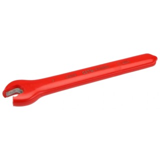 RS PRO Insulated Chrome Vanadium Steel Open End Spanner Metric 7 mm Size 110mm Overall Length IEC 60900 Compliant 197-3793
