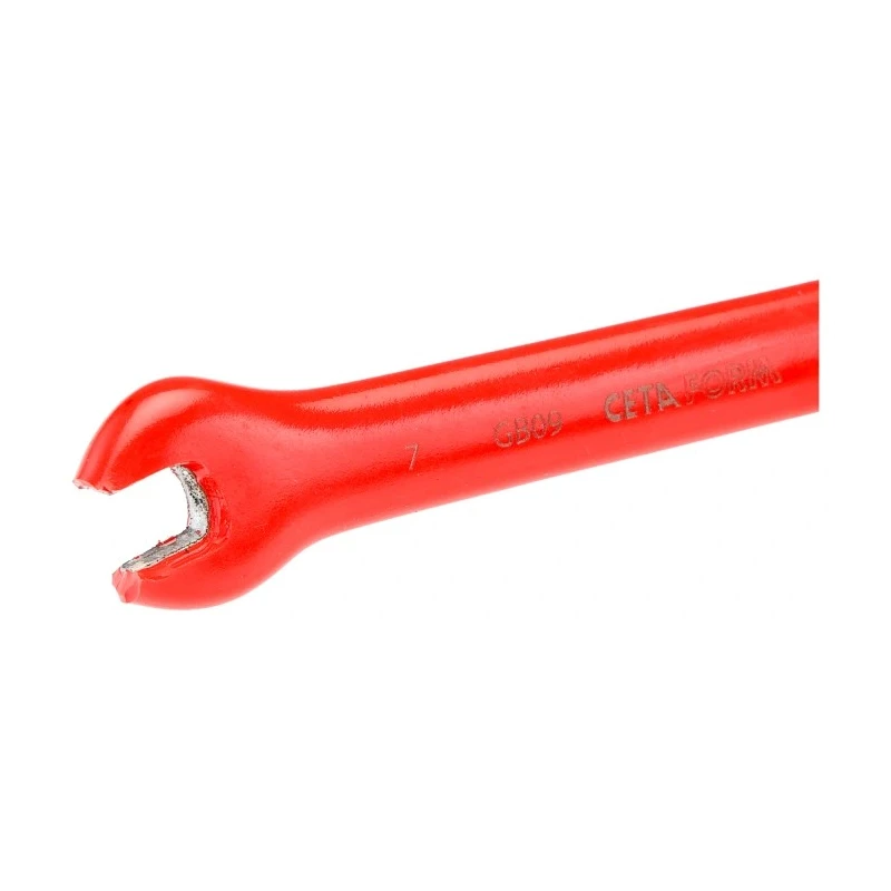 RS PRO Insulated Chrome Vanadium Steel Open End Spanner Metric 7 mm Size 110mm Overall Length IEC 60900 Compliant 197-3793
