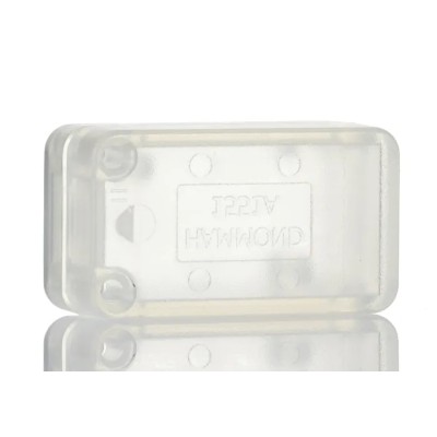 Hammond Flanged Clear Lid ABS Enclosure IP54 15.5 mm x 35 mm x 20 mm 1551ACLR
