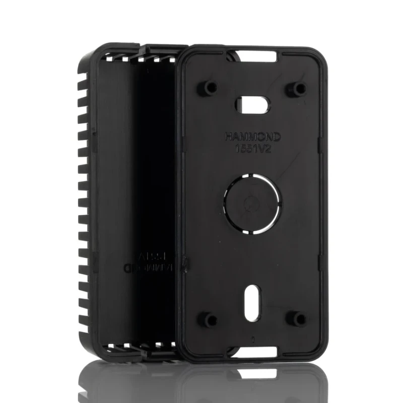 Hammond 1551 Series Black Black Lid ABS Enclosure IP30, 20 mm x 80 mm x 40 mm 1551V2BK