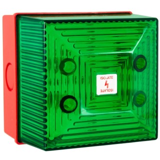 Clifford & Snell FL40 Series Green Beacon 265V AC Flashing Bulkhead Mount Conduit Wall Xenon Bulb IP65 FL40
