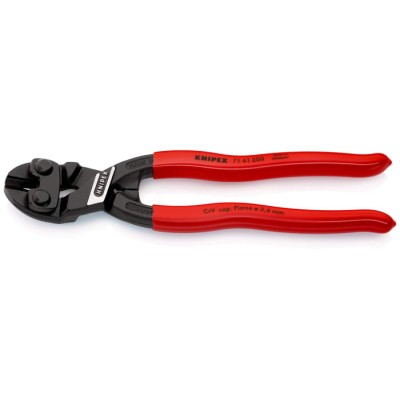 Knipex Compact Bolt Cutter 200 mm, 6 mm Cutting Capacity, Plastic Grip, Chrome Vanadium Steel Jaw 7141200