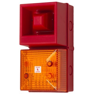 Clifford & Snell YL40 Series Amber Beacon-Sounder Combination IP65 115V AC 108 dB Alarm YL40