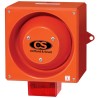 NEUTRAL Red Beacon-Sounder Combination 24V DC 117dB IP66 Wall Bulkhead Mount YL80/D50/R/RF/WR