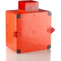 NEUTRAL Red Beacon-Sounder Combination 24V DC 117dB IP66 Wall Bulkhead Mount YL80/D50/R/RF/WR