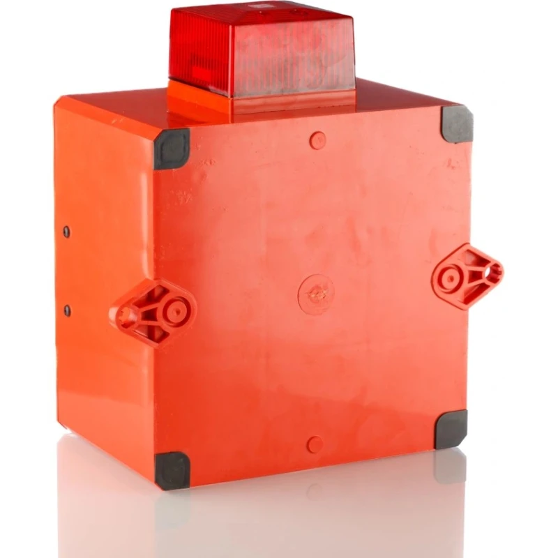 NEUTRAL Red Beacon-Sounder Combination 24V DC 117dB IP66 Wall Bulkhead Mount YL80/D50/R/RF/WR