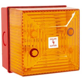 Clifford & Snell Amber Beacon, Steady Light Effect, LED Bulb, Bulkhead Wall Mount, 28V, IP65, ABS Housing SD40IS