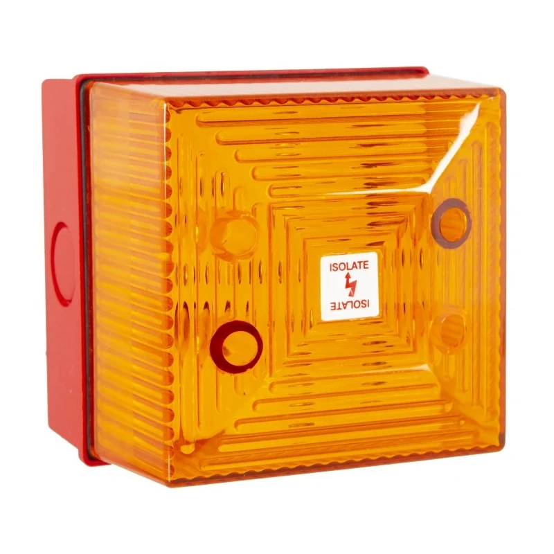 Clifford & Snell Amber Beacon, Steady Light Effect, LED Bulb, Bulkhead Wall Mount, 28V, IP65, ABS Housing SD40IS