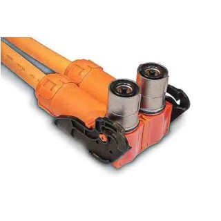 Amphenol Industrial Heavy Duty Power Connector Cable Press Fit 2 Way 300A PowerLok Male/Female 1kV PL282X-301-50