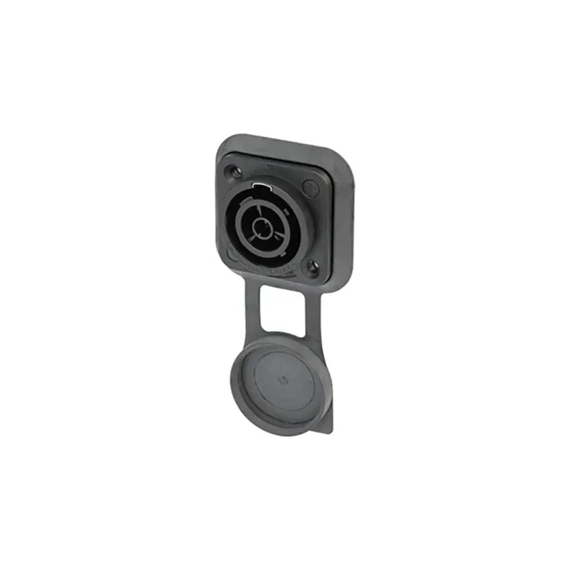 Neutrik 16A 250V Mains Socket Black Panel Mount Polyamide NAC3FPX-TOP