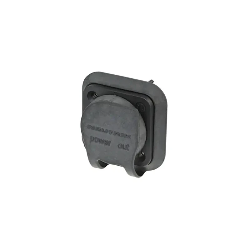 Neutrik 16A 250V Mains Socket Black Panel Mount Polyamide NAC3FPX-TOP
