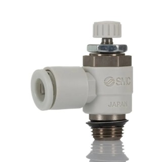 SMC Threaded Series Exhaust Flow Regulator, Inlet Male Threaded UNF 1/8 in Outlet Male UNF 1/8 in AS2201F-U01-06