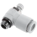 SMC Flow Controller Flow Regulator, Inlet Male Threaded UNF 1/8 in, Outlet Male UNF 1/8 in, 1 MPa Maximum Pressure AS22
