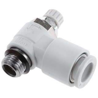 SMC Flow Controller Flow Regulator, Inlet Male Threaded UNF 1/8 in, Outlet Male UNF 1/8 in, 1 MPa Maximum Pressure AS22