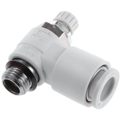 SMC Flow Controller Flow Regulator, Inlet Male Threaded UNF 1/8 in, Outlet Male UNF 1/8 in, 1 MPa Maximum Pressure AS22