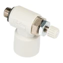SMC AS Series Flow Controller Flow Regulator Metric 0.1-1 MPa PBT Body M5 x 0.8 Male Thread AS1201F-M5-06