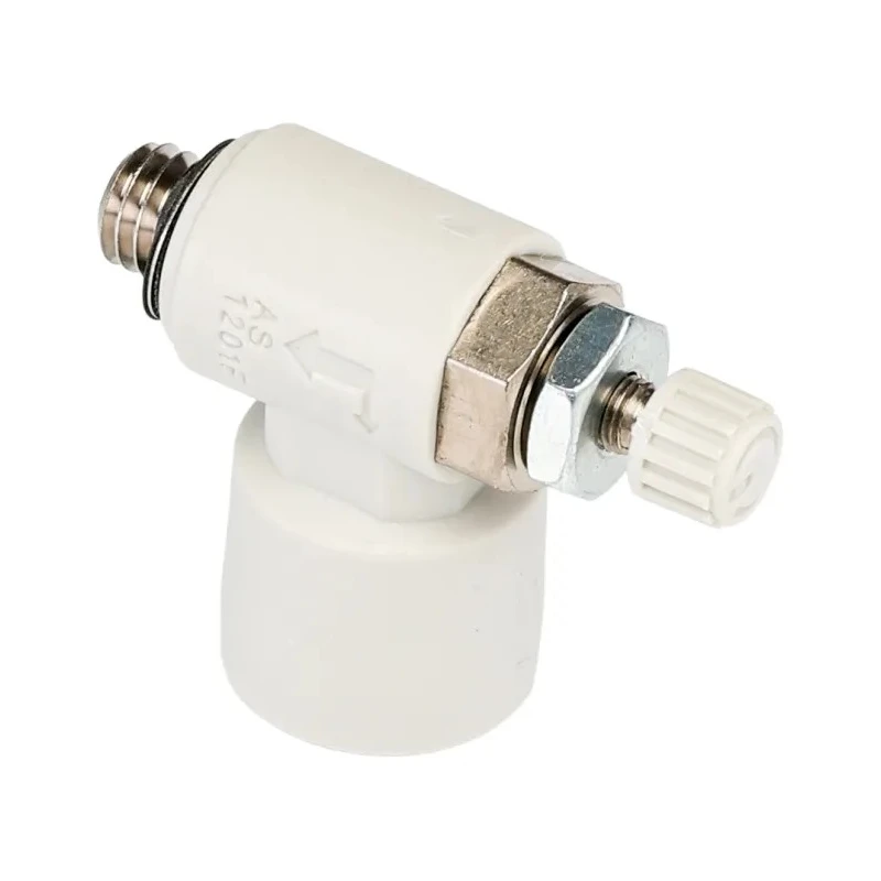 SMC AS Series Flow Controller Flow Regulator Metric 0.1-1 MPa PBT Body M5 x 0.8 Male Thread AS1201F-M5-06