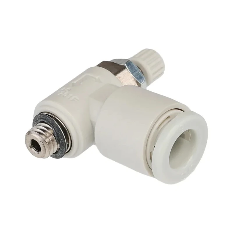 SMC AS Series Flow Controller Flow Regulator Metric 0.1-1 MPa PBT Body M5 x 0.8 Male Thread AS1201F-M5-06
