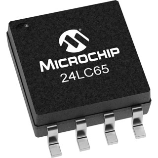 Microchip 64 kB Serial-I2C EEPROM 8-Pin SOIJ Package 2.5V-5.5V Operating Voltage 900ns Random Access Time 24LC65-I/SM