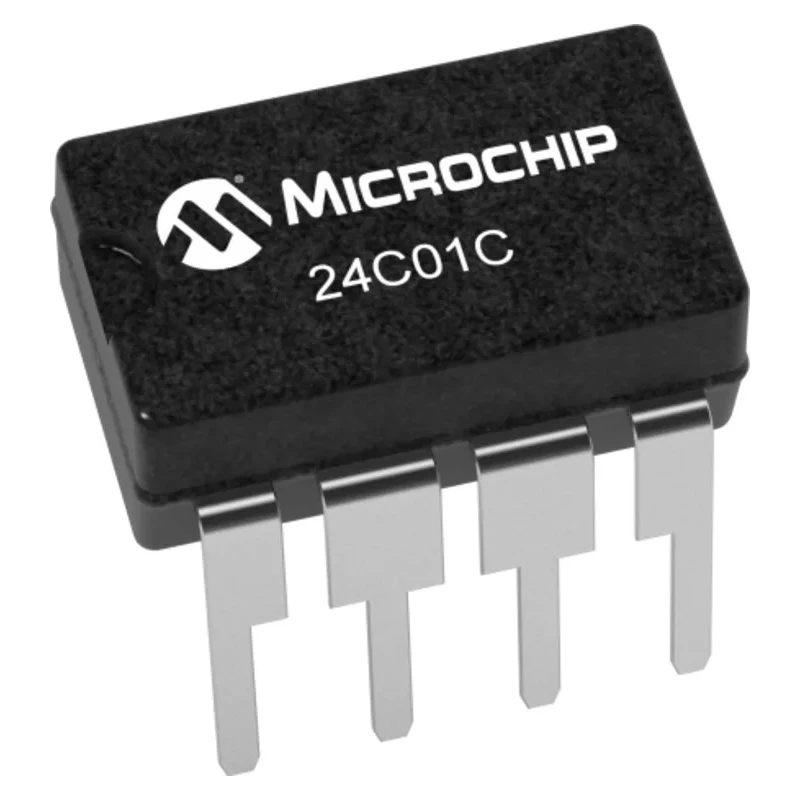 Microchip 1 kB EEPROM 900 ns 8-Pin PDIP Serial-2 Wire 24C01C-I/P