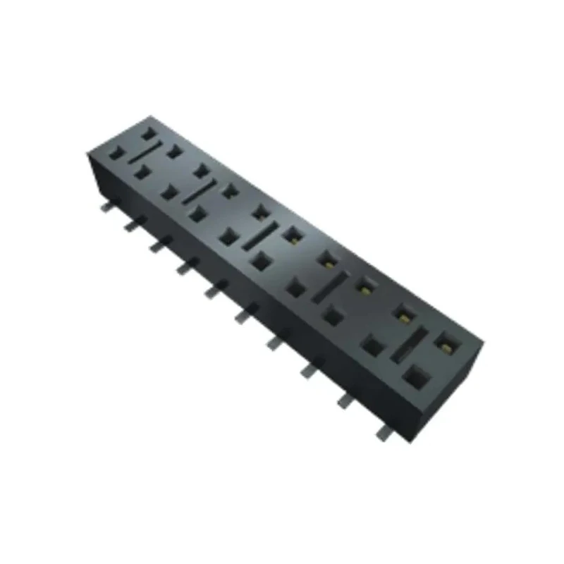 Samtec HLE Series Straight Surface PCB Socket, 2-Contact, 2 Row, 2.54 mm Pitch, 4.1A, 400V HLE-102-02-L-DV-BE