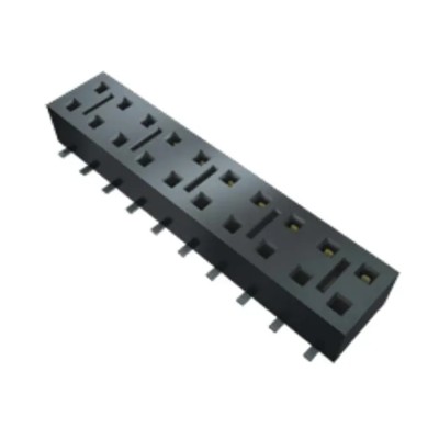 Samtec HLE Series Straight Surface PCB Socket, 3-Contact, 2 Row, 2.54 mm Pitch, 4.1A Current, Liquid HLE-103-02-G-DV-PE-BE