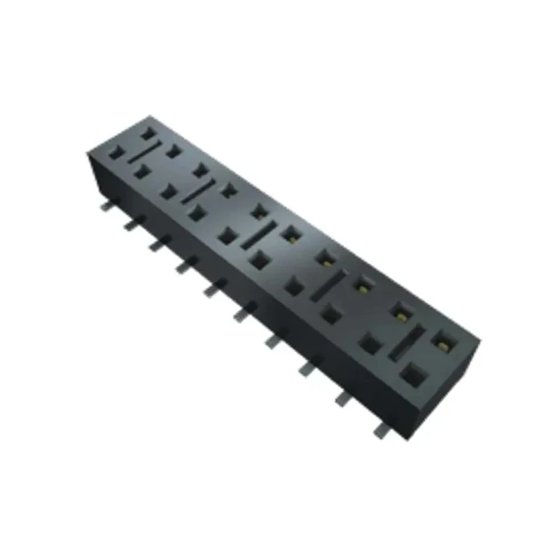 Samtec HLE Series Straight Surface PCB Socket, 3-Contact, 2 Row, 2.54 mm Pitch, 4.1A Current, Liquid HLE-103-02-G-DV-PE-BE