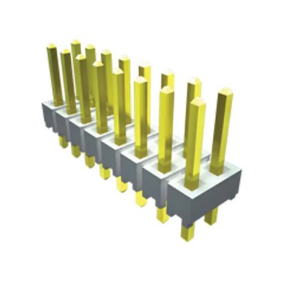 Samtec HTSW Series Straight Through Hole Pin Header 2 Contact, 2.54 mm Pitch, 1 Row, Unshrouded HTSW-102-11-G-S