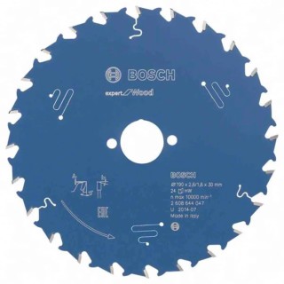 Bosch Circular Saw Blade Wood Cutting 190mm Diameter 24 Teeth Alternate Top Bevel 2608644047