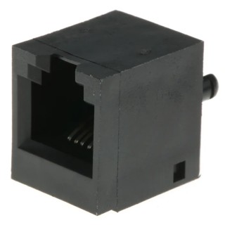 Bel-Stewart SS-65 Series Female Modular Jack Connector, Unshielded Through Hole, Straight Orientation, 1 Port 6 Way RJ25