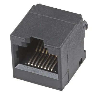 Bel-Stewart SS-65 Series RJ45 Connector Female PCB Mount Cat4 UTP Shield Vertical 1 Port 8 Way RJ45