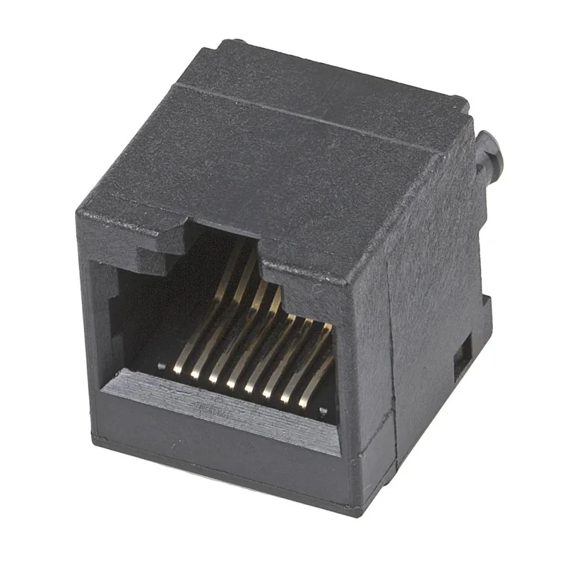 Bel-Stewart SS-65 Series RJ45 Connector Female PCB Mount Cat4 UTP Shield Vertical 1 Port 8 Way RJ45