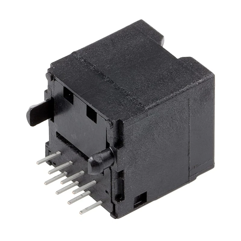 Bel-Stewart SS-65 Series RJ45 Connector Female PCB Mount Cat4 UTP Shield Vertical 1 Port 8 Way RJ45
